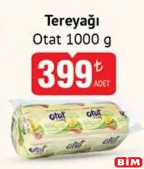 OTAT TEREYAĞI 1000 G fiyat ve kampanya bilgisi